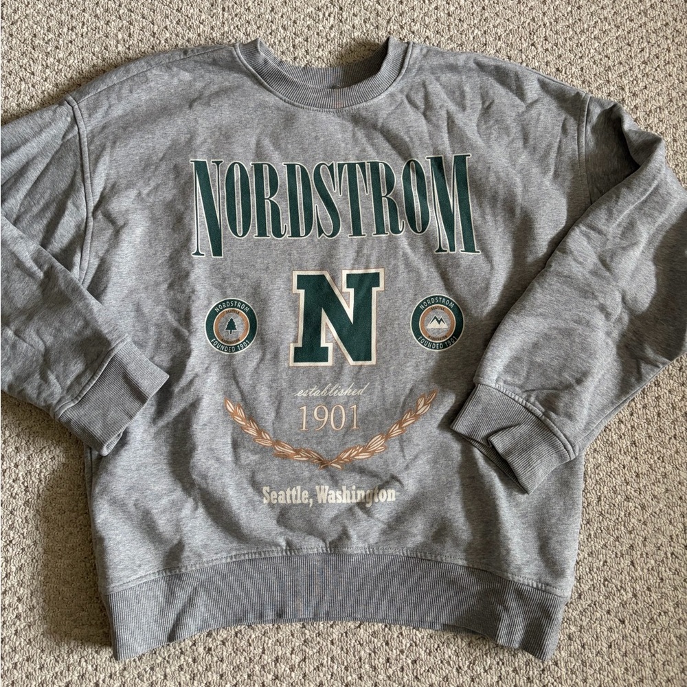Nordstrom Gray Graphic Crewneck